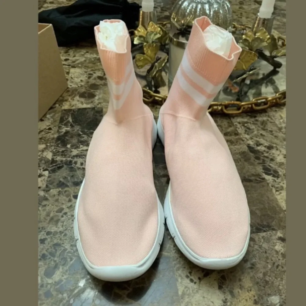 Joshua Sanders Jump High Top Sock Sneaker Pink - Picture 7 of 8